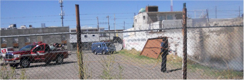 Falta de precaución al soldar portón