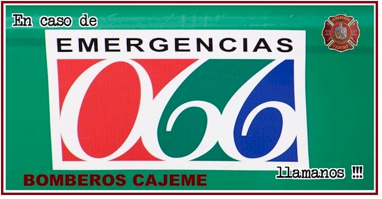 En caso de EMERGENCIA marca 066 desde cualquier telfono. Es gratuito.